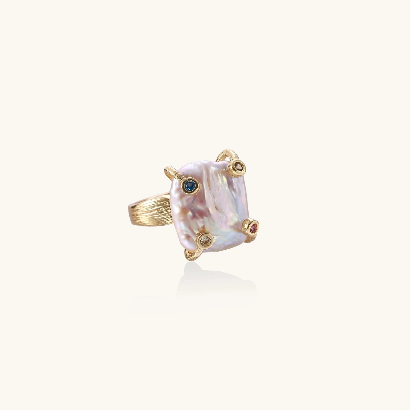 Barock-Perlen-Statement-Ring Ansicht 4 – Rings – ESTID