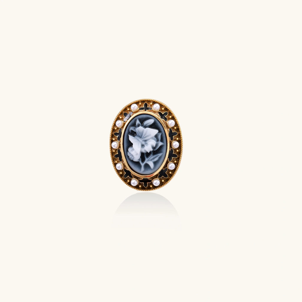 Viktorianischer Rosen-Kamee-Ring Ansicht 3 – Rings – ESTID