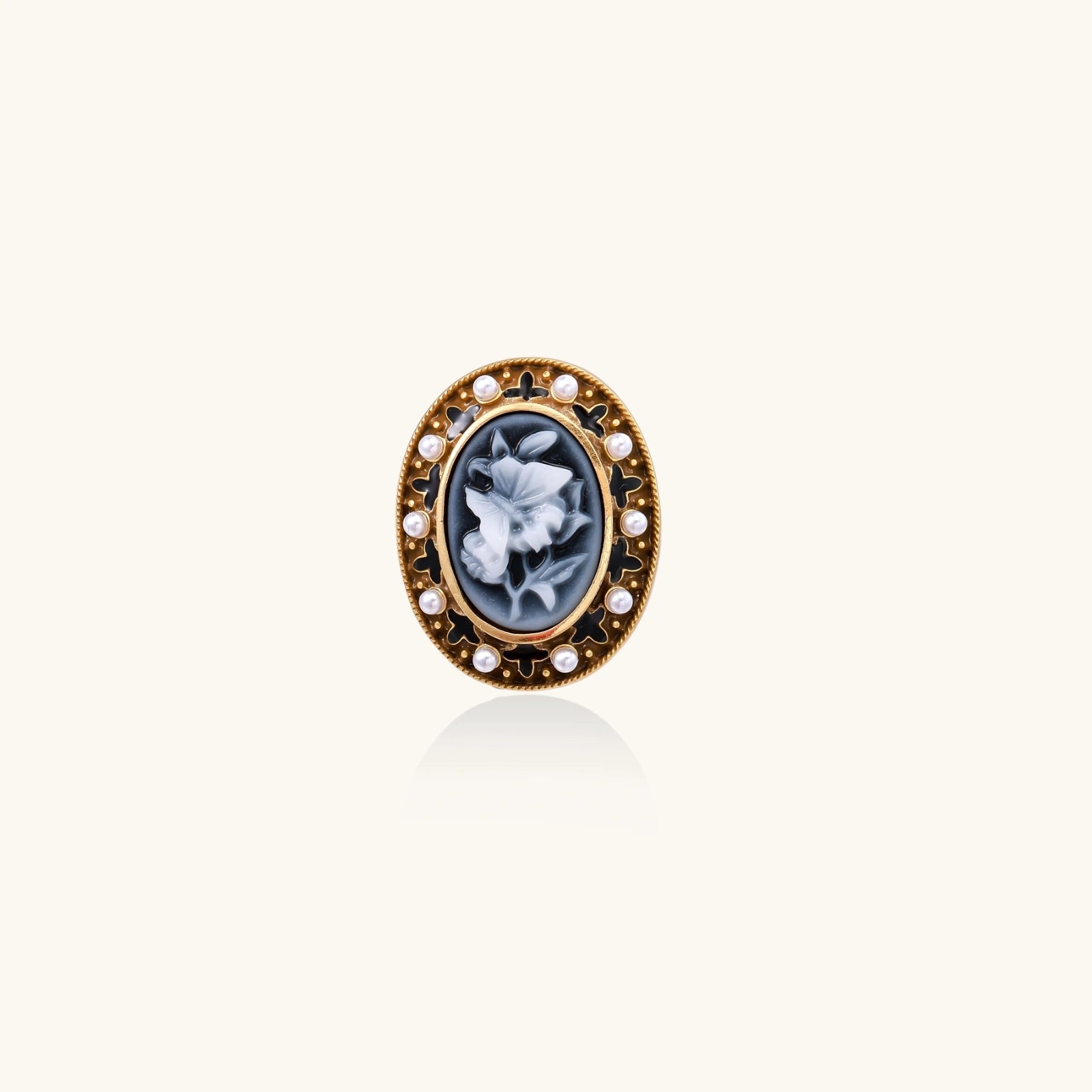 Viktorianischer Rosen-Kamee-Ring Ansicht 3 – Rings – ESTID