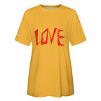 Damen T-Shirt aus reiner Baumwolle mit „LOVE“ - ESTID