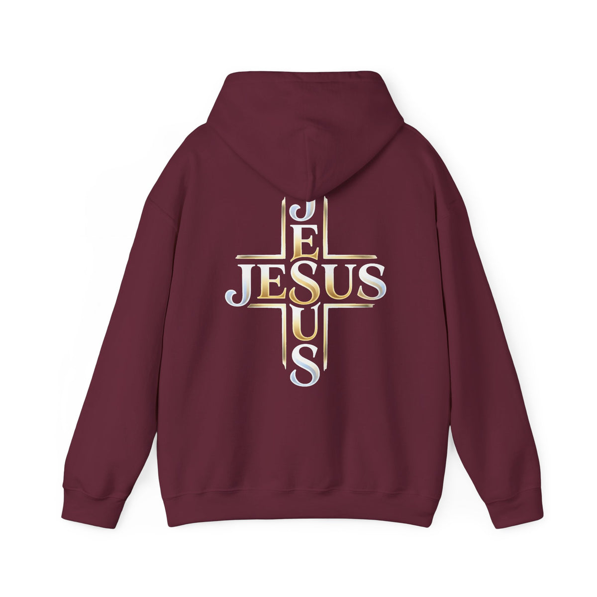 Faith Over Fear Hoodie – Jesus Kreuz Kapuzenpullover | Christliches Sweatshirt Ansicht 4 – Hoodie – ESTID