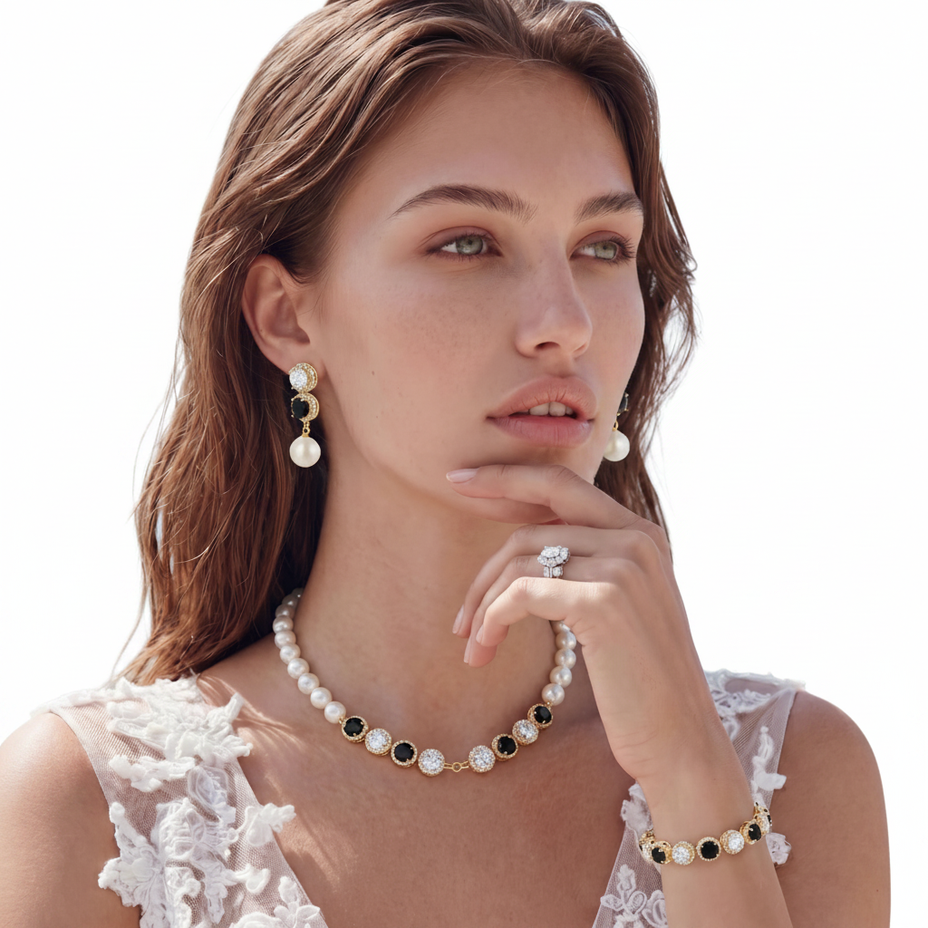 Noir Luxe Set Ansicht 9 – Schmuckset – ESTID