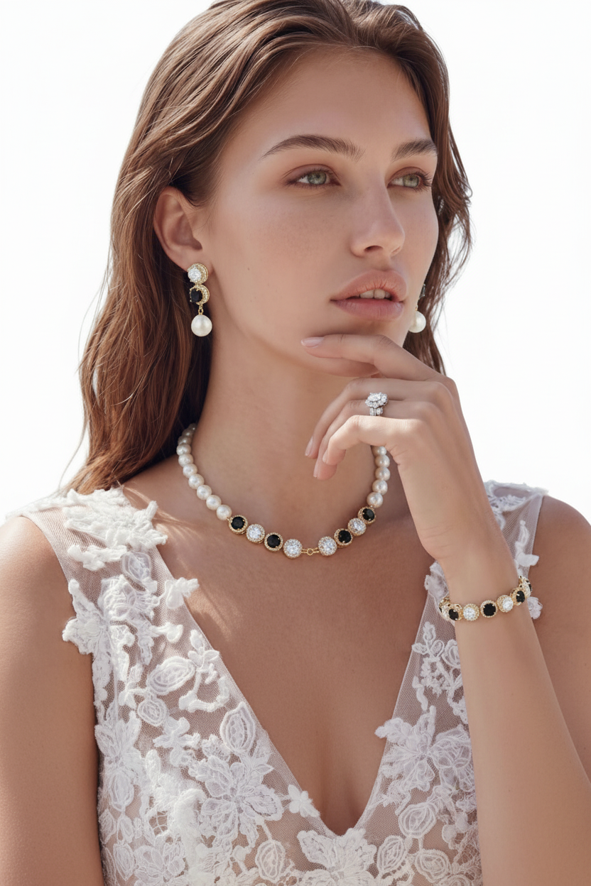 Noir Luxe Set Ansicht 11 – Schmuckset – ESTID