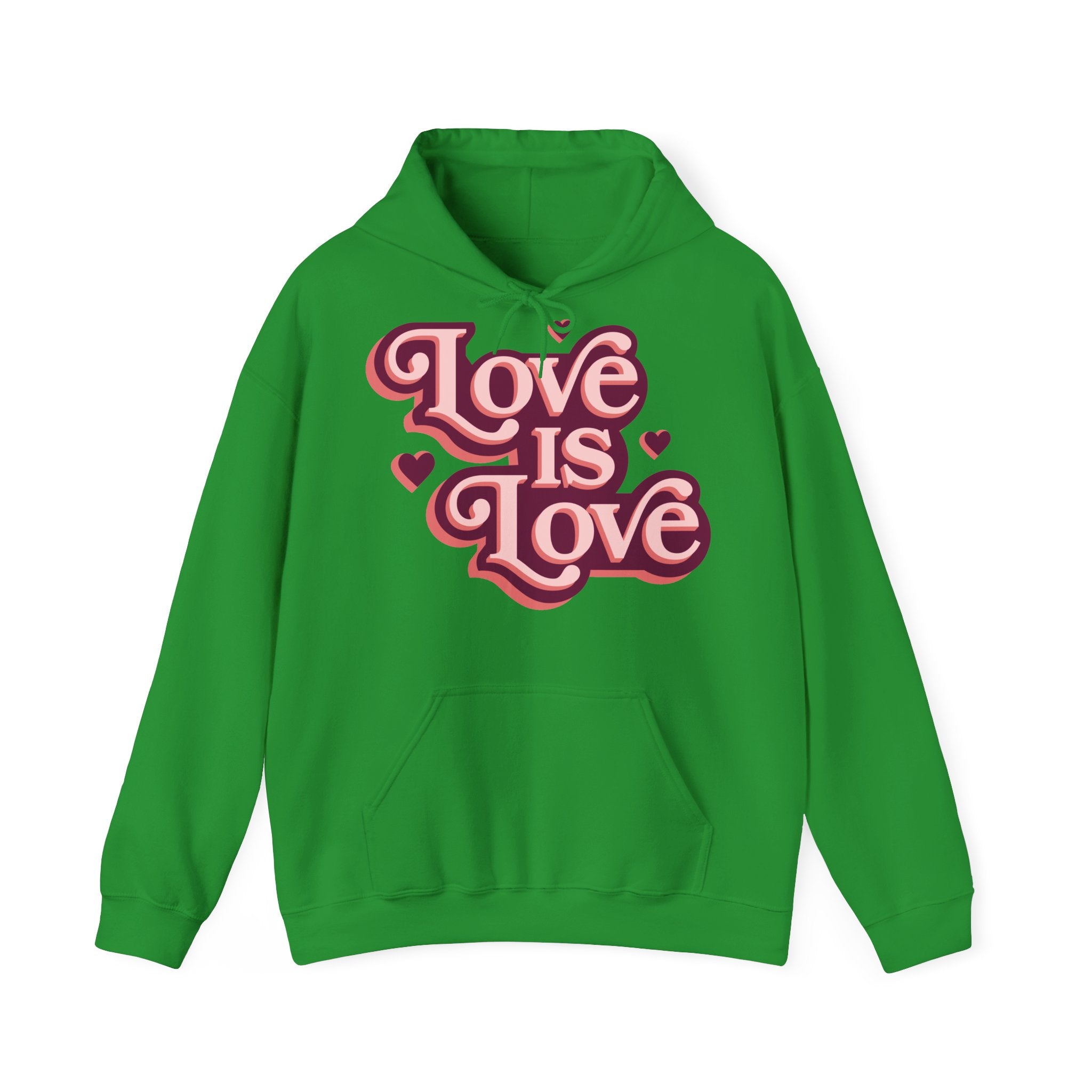 Love Is Love Hoodie – Retro Herz Pride Kapuzenpullover Ansicht 13 – Hoodie – ESTID