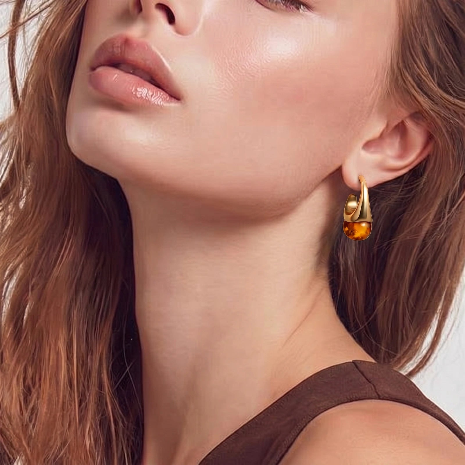 Amber Flow Tropfen-Ohrringe – Ohrringe – ESTID