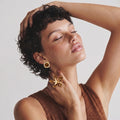 Goldene Kaiserin Tigerauge-Ohrstecker – Earrings – ESTID