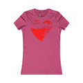 Damen T-Shirt 100% Baumwolle | Rotes Grunge-Herz Ansicht 9 – T-Shirt – ESTID
