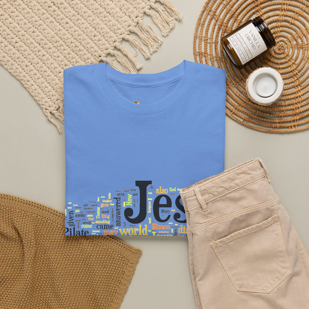 ESTID Unisex Shirt | Jesus Fisch Bibel Wortwolke Ansicht 48 – T-Shirt – ESTID