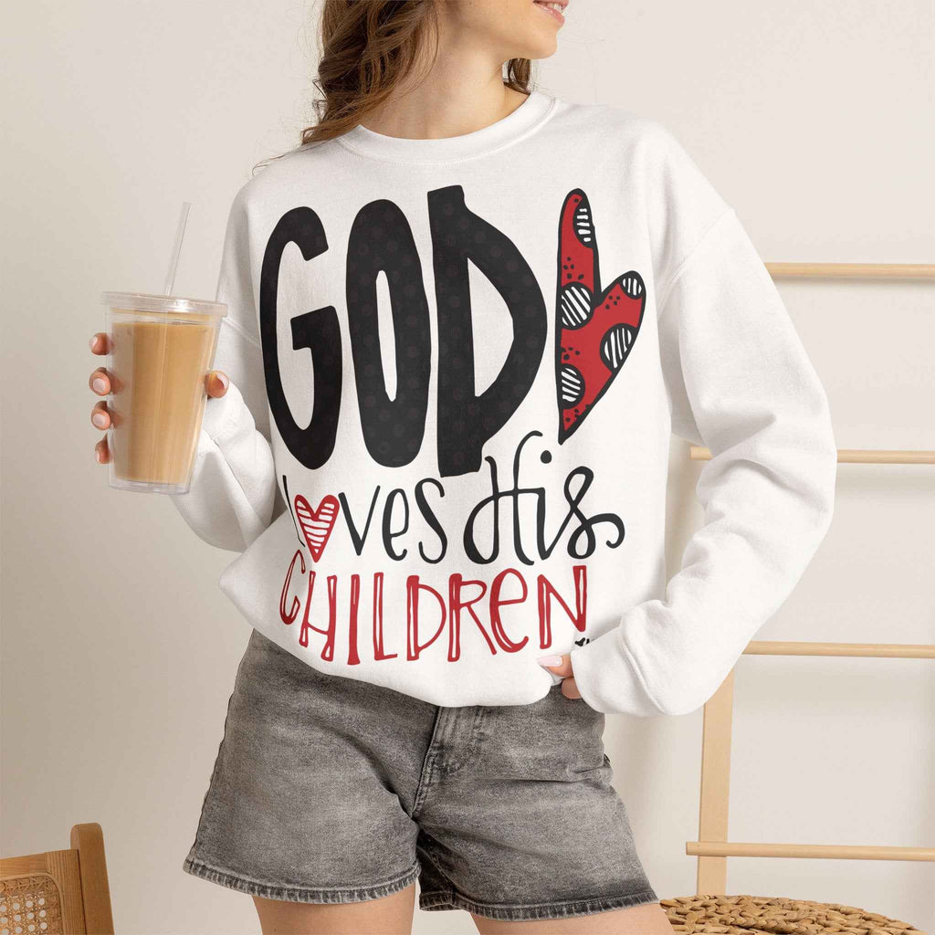 Gott liebt Seine Kinder Sweatshirt – Faith-Crewneck für Kinder und Familie
