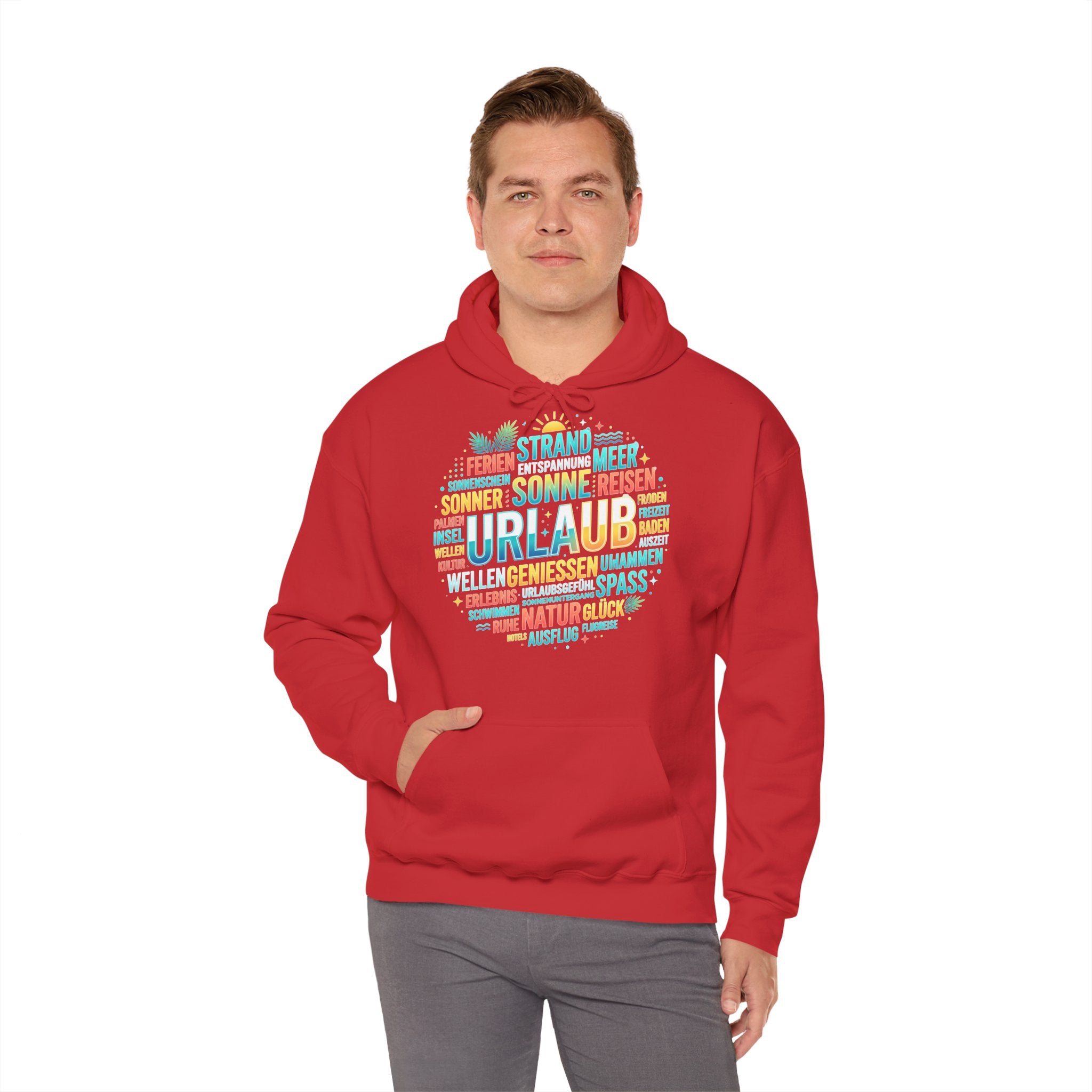 Urlaub Hoodie – Tropischer Palm Sunset Kapuzenpullover