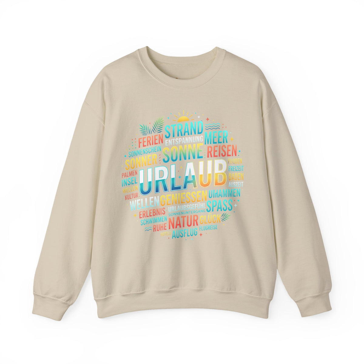 Tropical Palm Sunset Sweatshirt – Beach Vacation Crewneck Ansicht 3 – Sweatshirt – ESTID