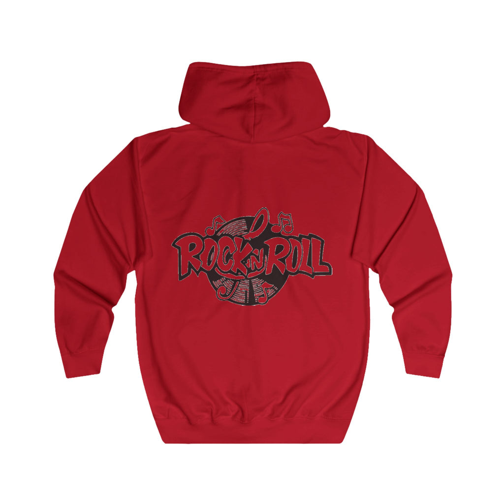 Rock ’n’ Roll Gitarren Zip-Hoodie — Retro Musik Full-Zip Kapuzenjacke Ansicht 6 – Hoodie – ESTID