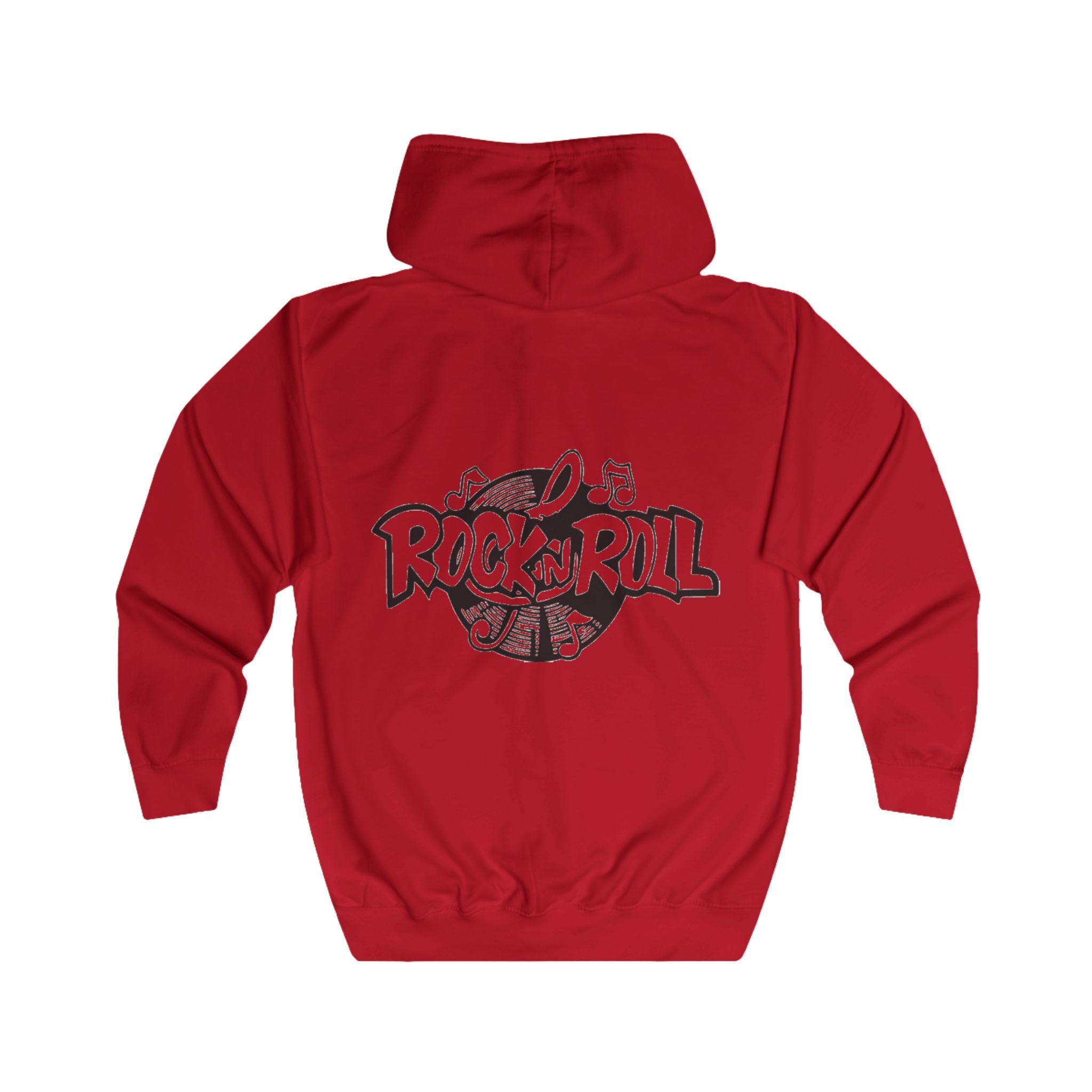 Rock ’n’ Roll Gitarren Zip-Hoodie — Retro Musik Full-Zip Kapuzenjacke Ansicht 6 – Hoodie – ESTID