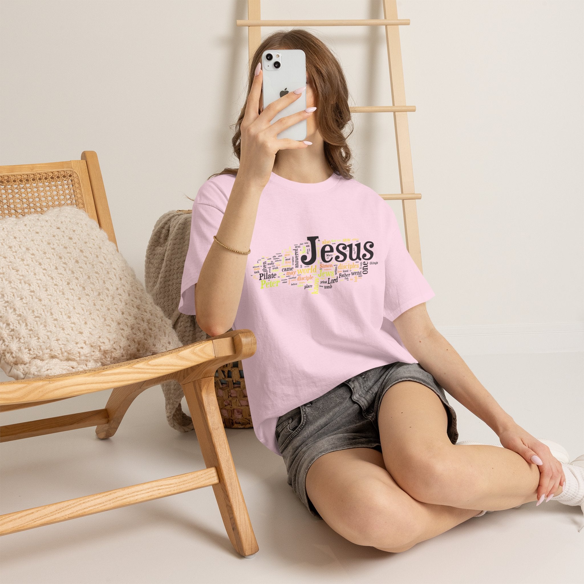 ESTID Unisex Shirt | Jesus Fisch Bibel Wortwolke