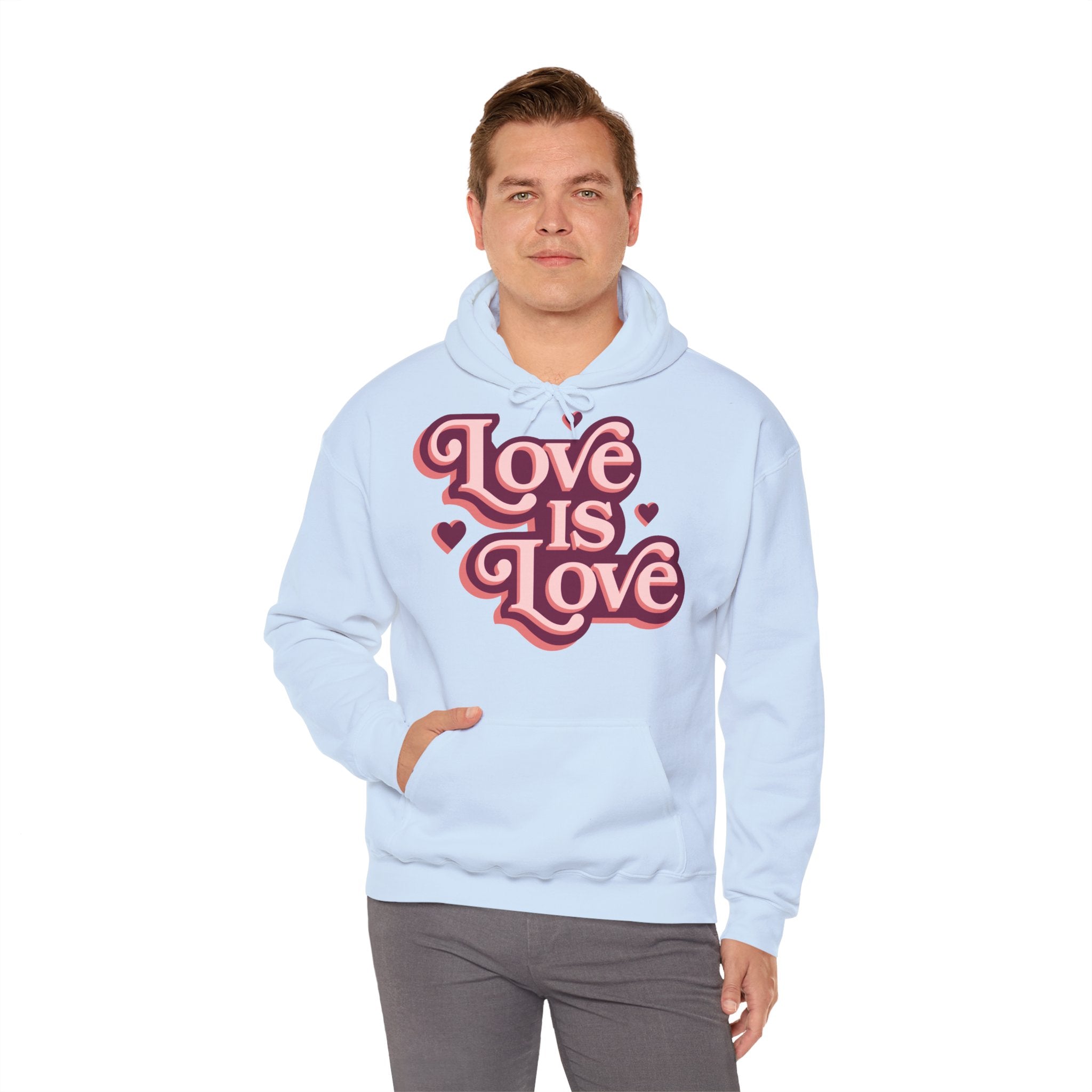 Love Is Love Hoodie – Retro Herz Pride Kapuzenpullover Ansicht 18 – Hoodie – ESTID