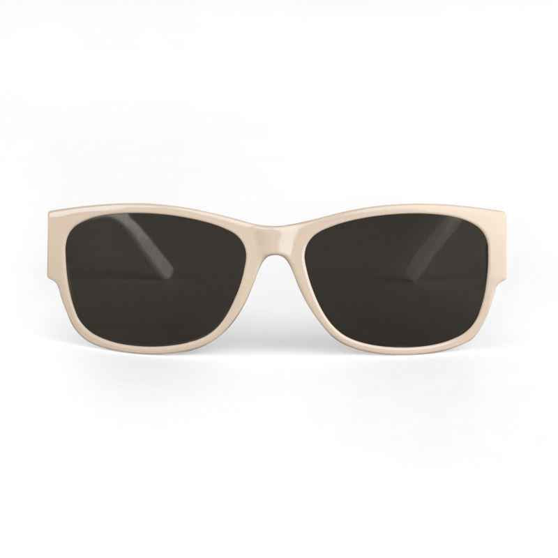 Matte Sonnenbrille in elegantem Beige ESTID Ansicht 4 – Sunglasses – ESTID