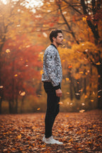 Wende-Bomberjacke für Herren aus Seide ESTID Ansicht 3 – Mens Reversible Silk Bomber Jacket – ESTID