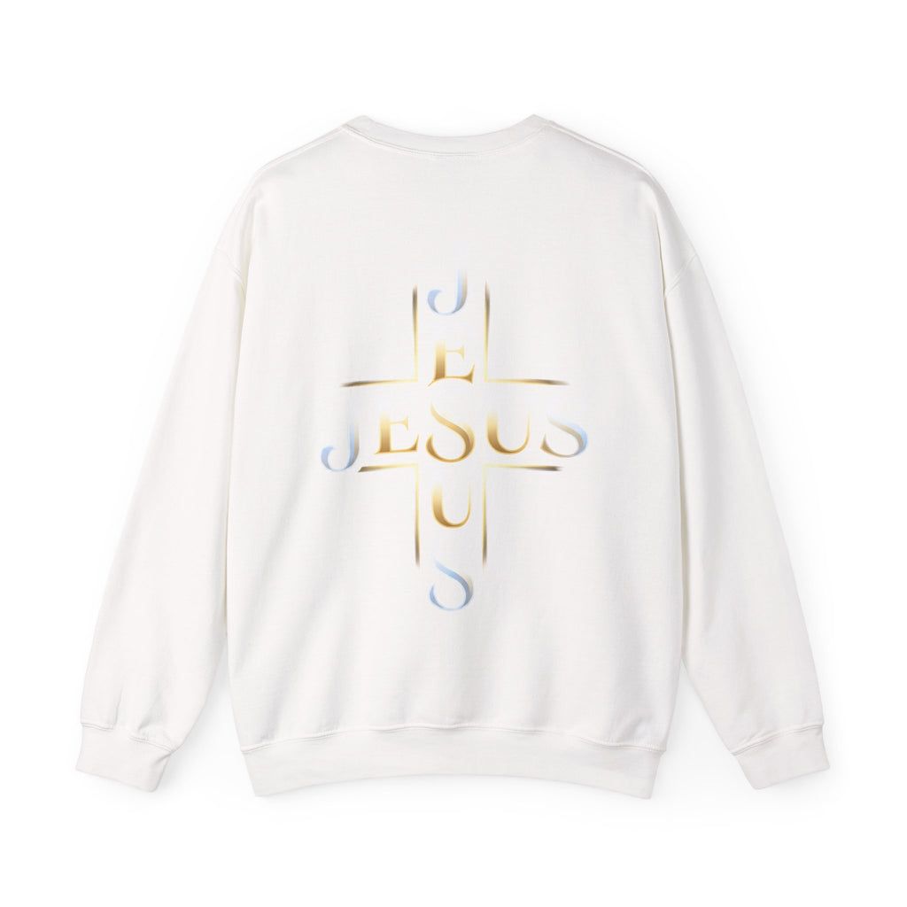 Faith Over Fear Crewneck Sweatshirt – Christliches Kreuz & Jesus Pullover
