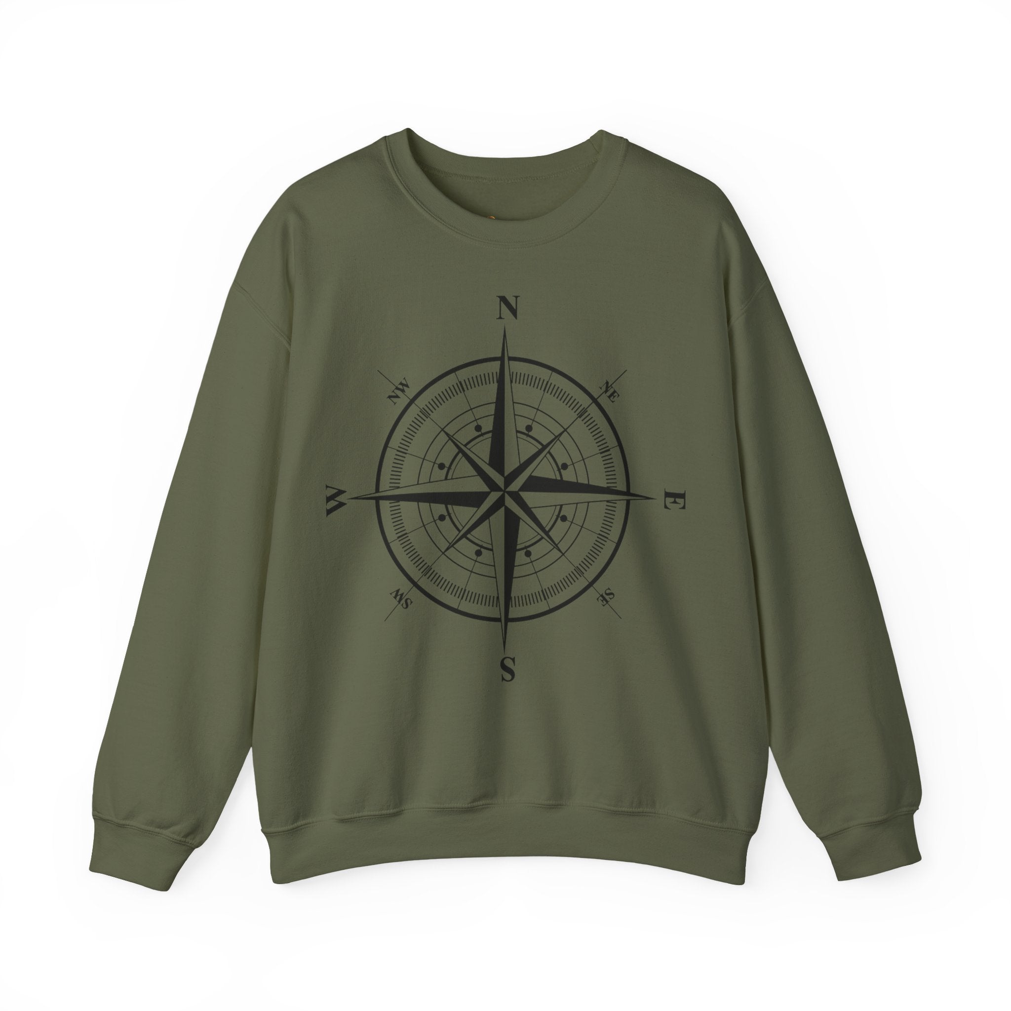 Kompass-Rose Sweatshirt – Nautik Crewneck für Reisende & Entdecker Ansicht 31 – Sweatshirt – ESTID