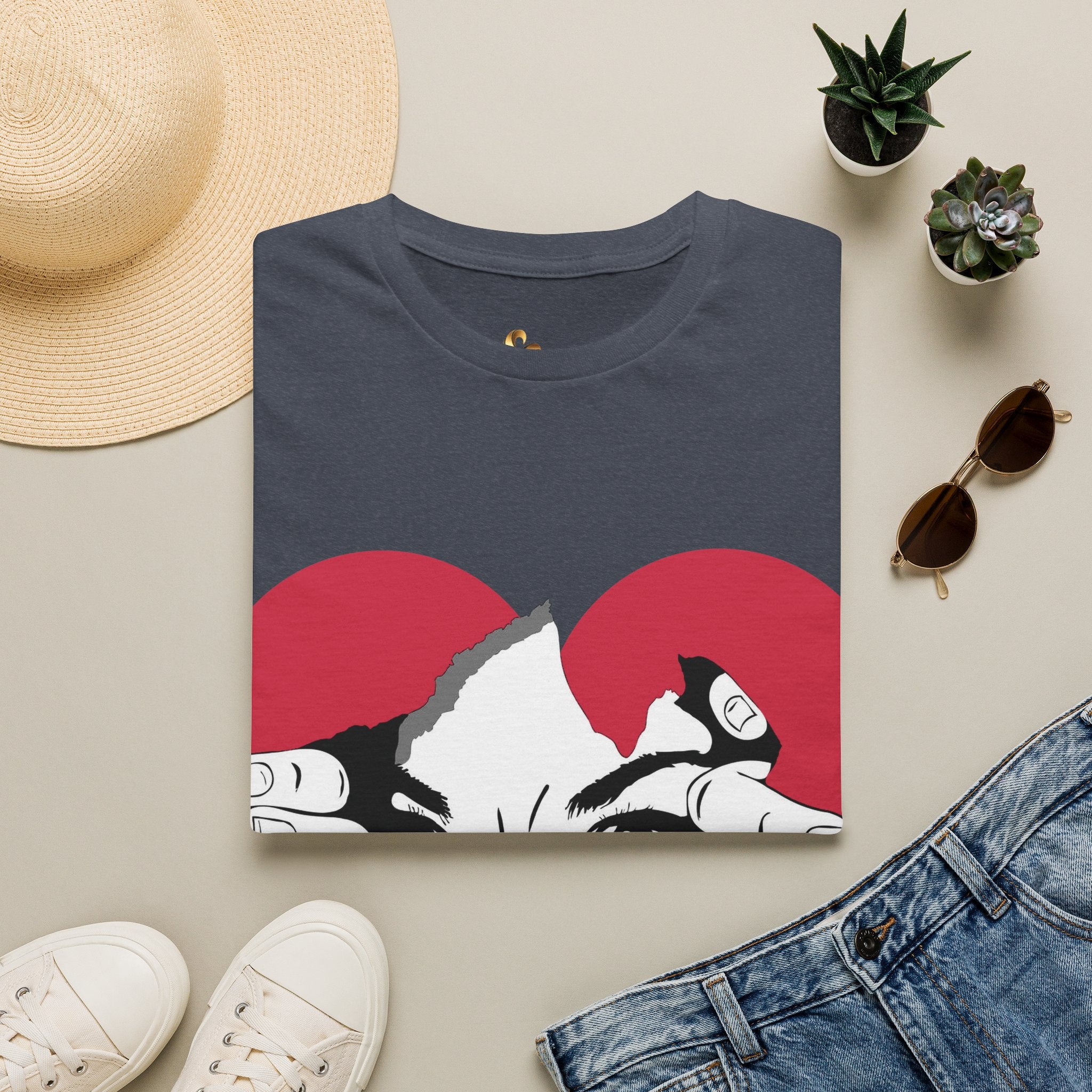 Herz‑Hände T-Shirt – Eye Peek Herz Grafik Tee Ansicht 8 – T-Shirt – ESTID