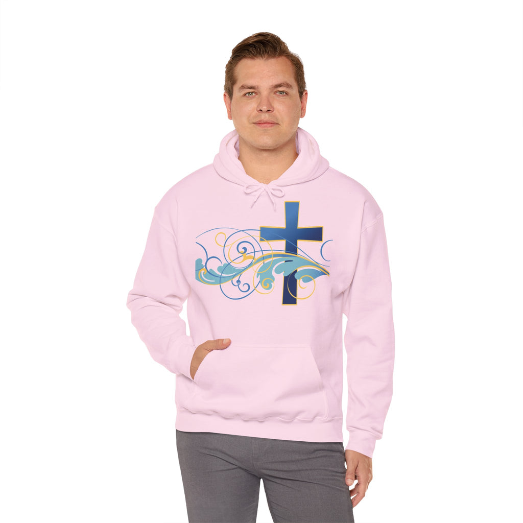 Gott liebt seine Kinder Kapuzenpullover – Cross Hoodie mit handschriftlicher Botschaft