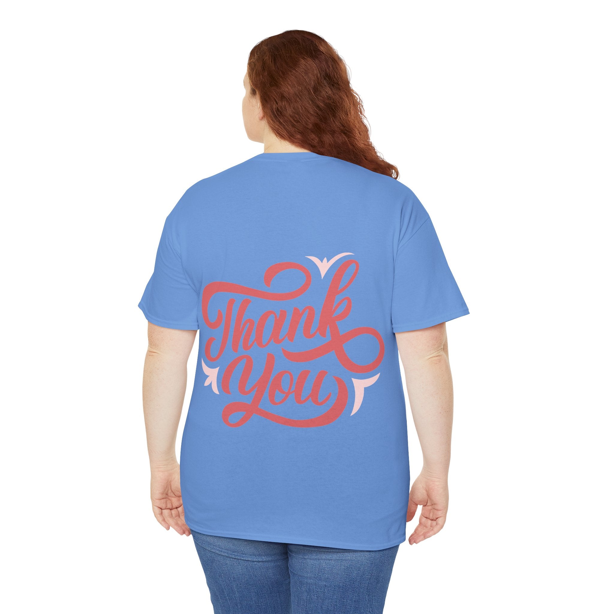 Statement T-Shirt Damen | „Thank You“ Rücken-Print Ansicht 39 – T-Shirt – ESTID