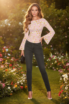 Damen U-Boot-Ausschnitt Shirt aus luxuriöser Milk Silk Ansicht 15 – bluse – ESTID