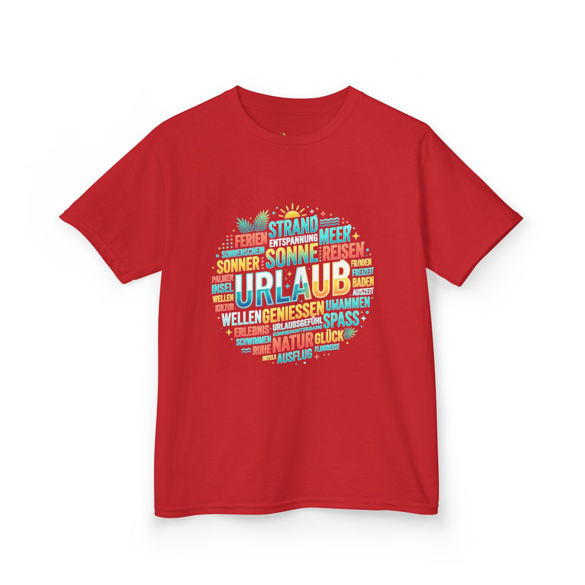 Kinder-T-Shirt "Urlaub" Wortwolke – Buntes Reise-Shirt für Kinder Ansicht 6 – Kids clothes – ESTID