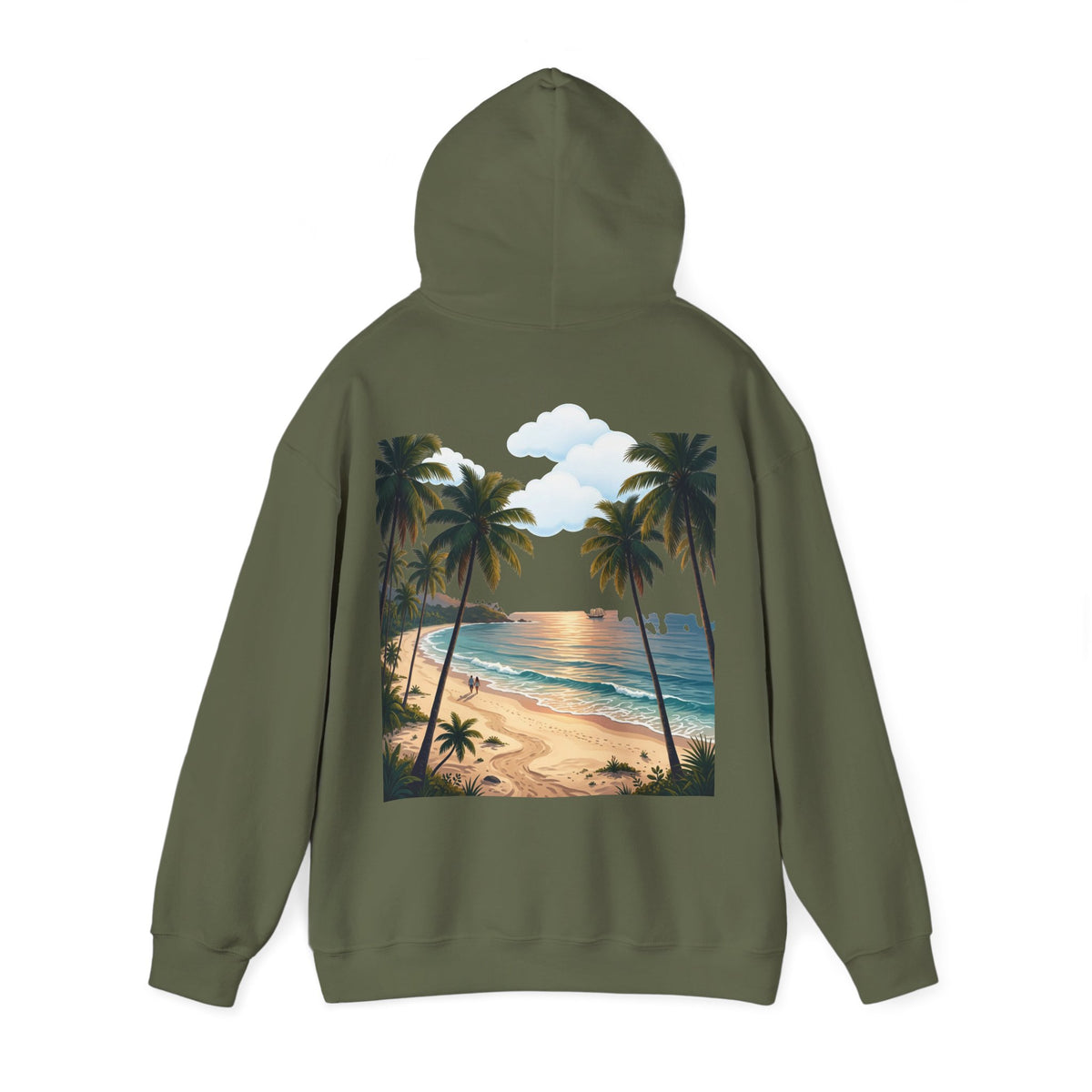 Urlaub Hoodie – Tropischer Palm Sunset Kapuzenpullover Ansicht 5 – Hoodie – ESTID