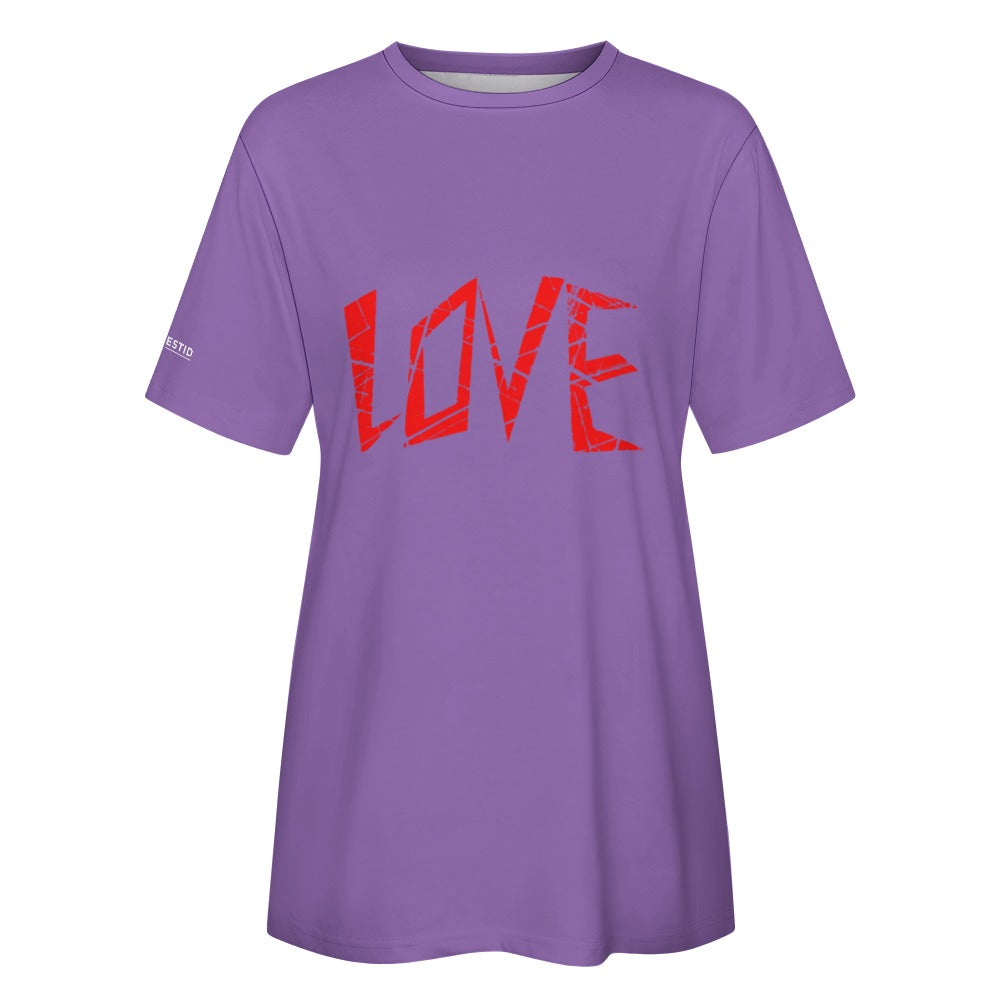 Damen T-Shirt aus reiner Baumwolle mit „LOVE“ Ansicht 11 – T-SHIRT – ESTID