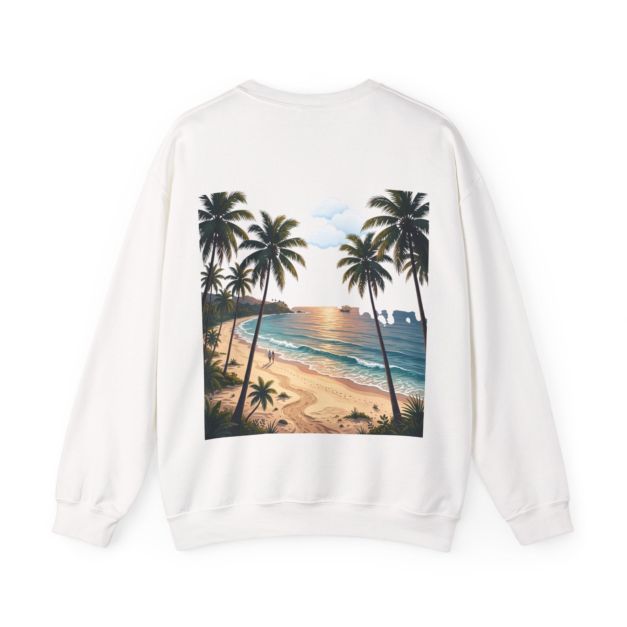 Tropical Palm Sunset Sweatshirt – Beach Vacation Crewneck