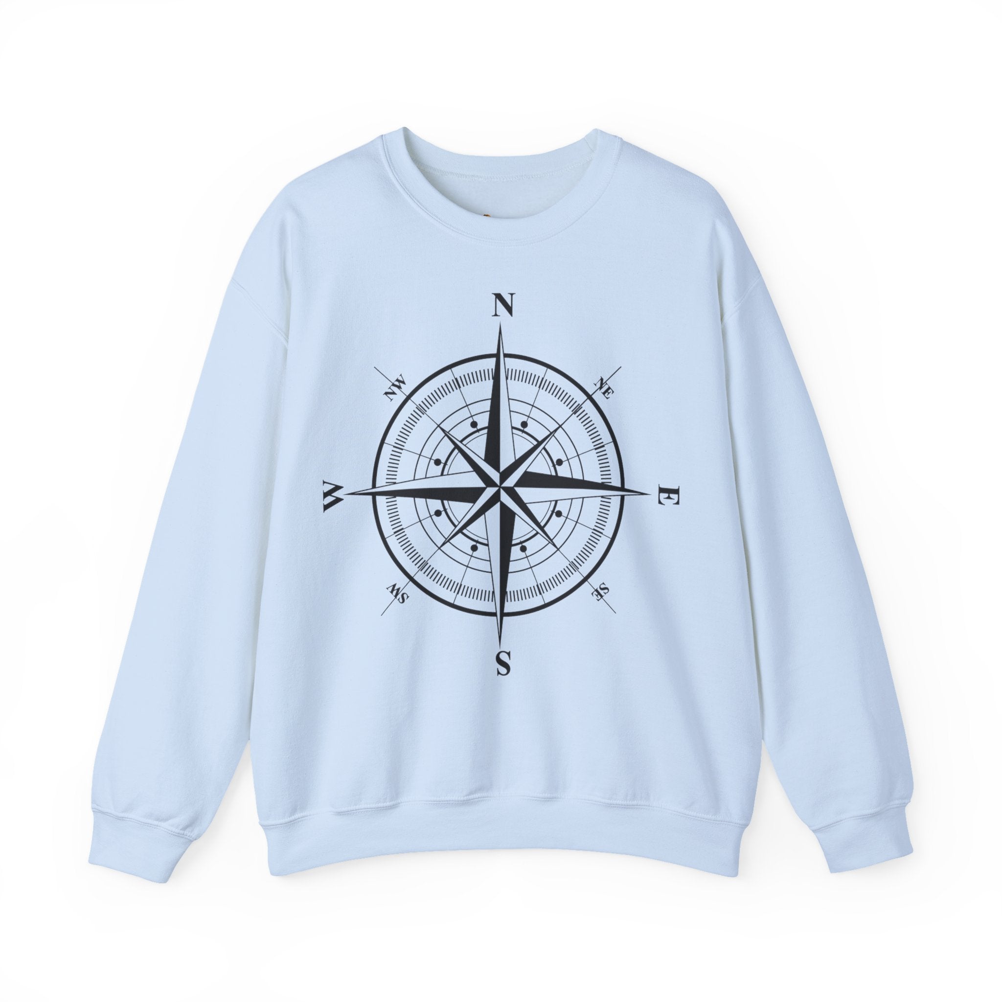 Kompass-Rose Sweatshirt – Nautik Crewneck für Reisende & Entdecker Ansicht 33 – Sweatshirt – ESTID