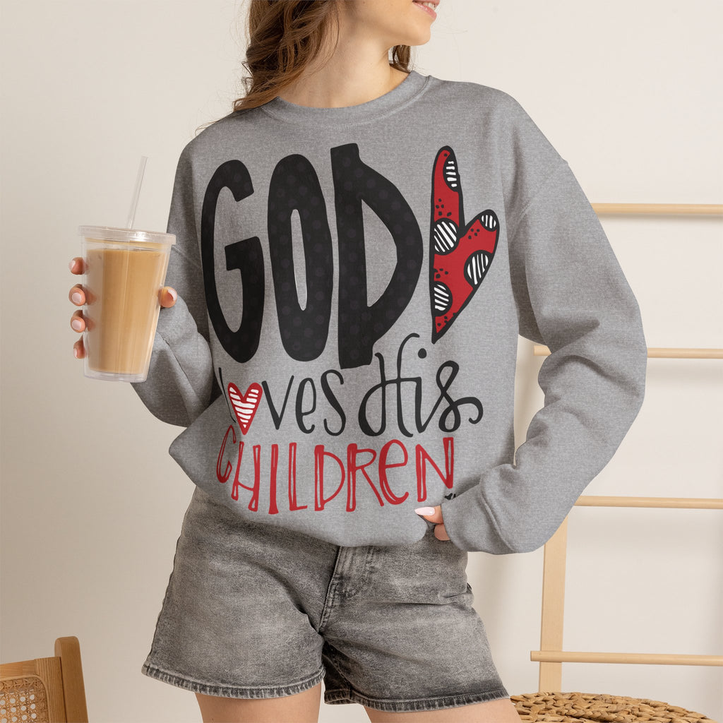 Gott liebt Seine Kinder Sweatshirt – Faith-Crewneck für Kinder und Familie Ansicht 26 – Sweatshirt – ESTID