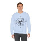 Kompass-Rose Sweatshirt – Nautik Crewneck für Reisende & Entdecker Ansicht 48 – Sweatshirt – ESTID