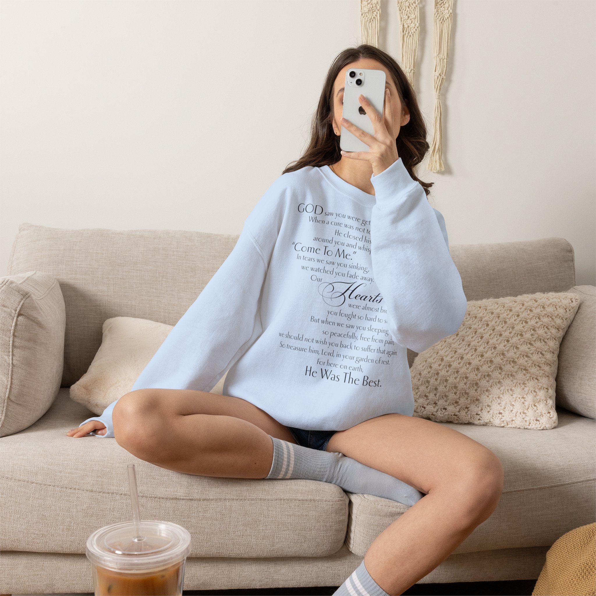 ESTID Damen Pullover | „God Saw You Were Getting Tired“ Spruch-Print Ansicht 5 – Sweatshirt – ESTID