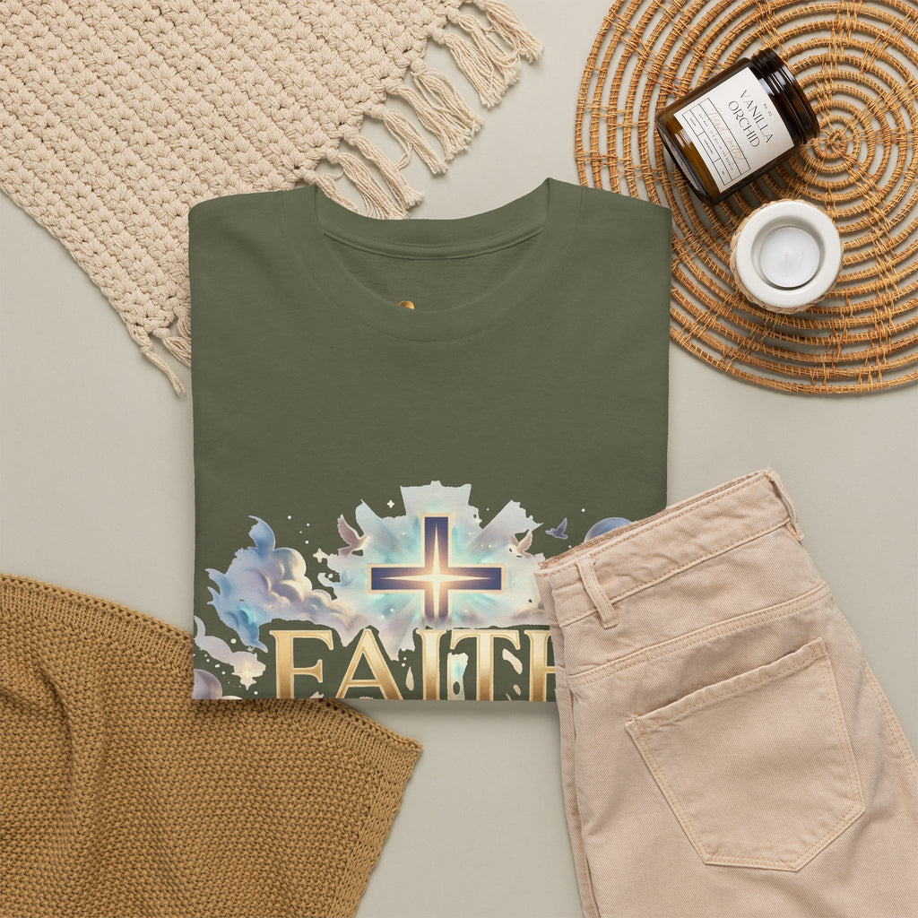 Faith Over Fear T-Shirt – „Glaube statt Angst“ Christian Cross Tee