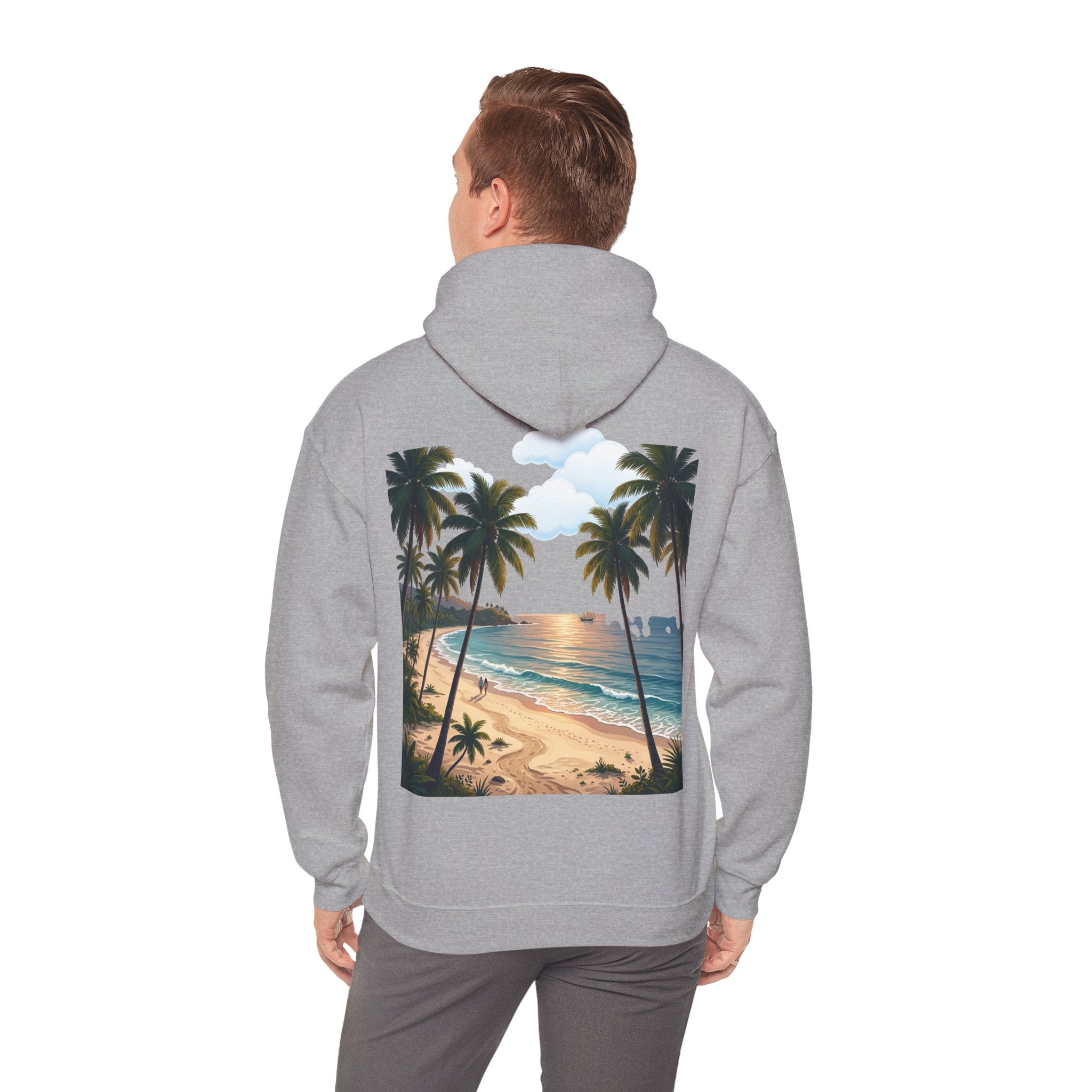 Urlaub Hoodie – Tropischer Palm Sunset Kapuzenpullover