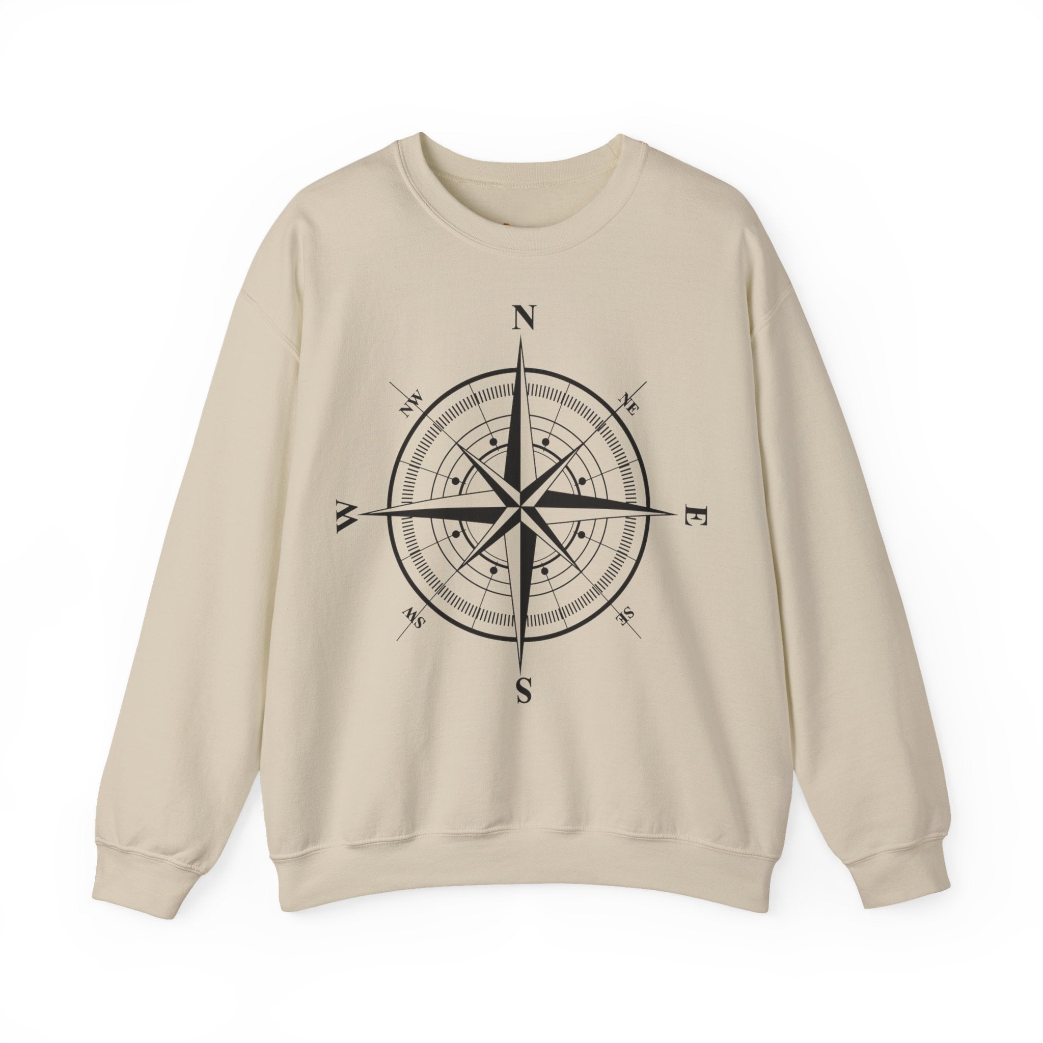 Kompass-Rose Sweatshirt – Nautik Crewneck für Reisende & Entdecker Ansicht 30 – Sweatshirt – ESTID