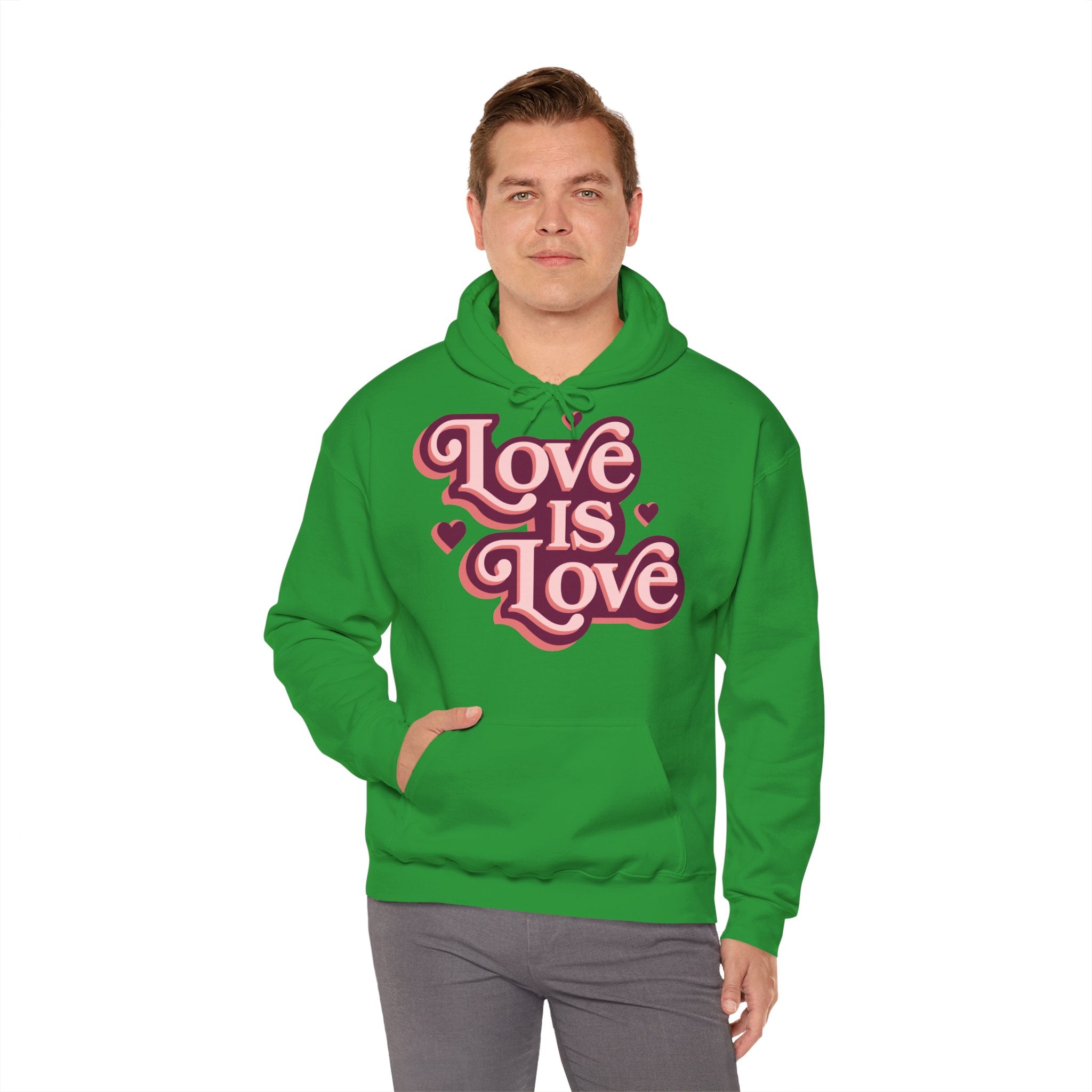 Love Is Love Hoodie – Retro Herz Pride Kapuzenpullover Ansicht 38 – Hoodie – ESTID
