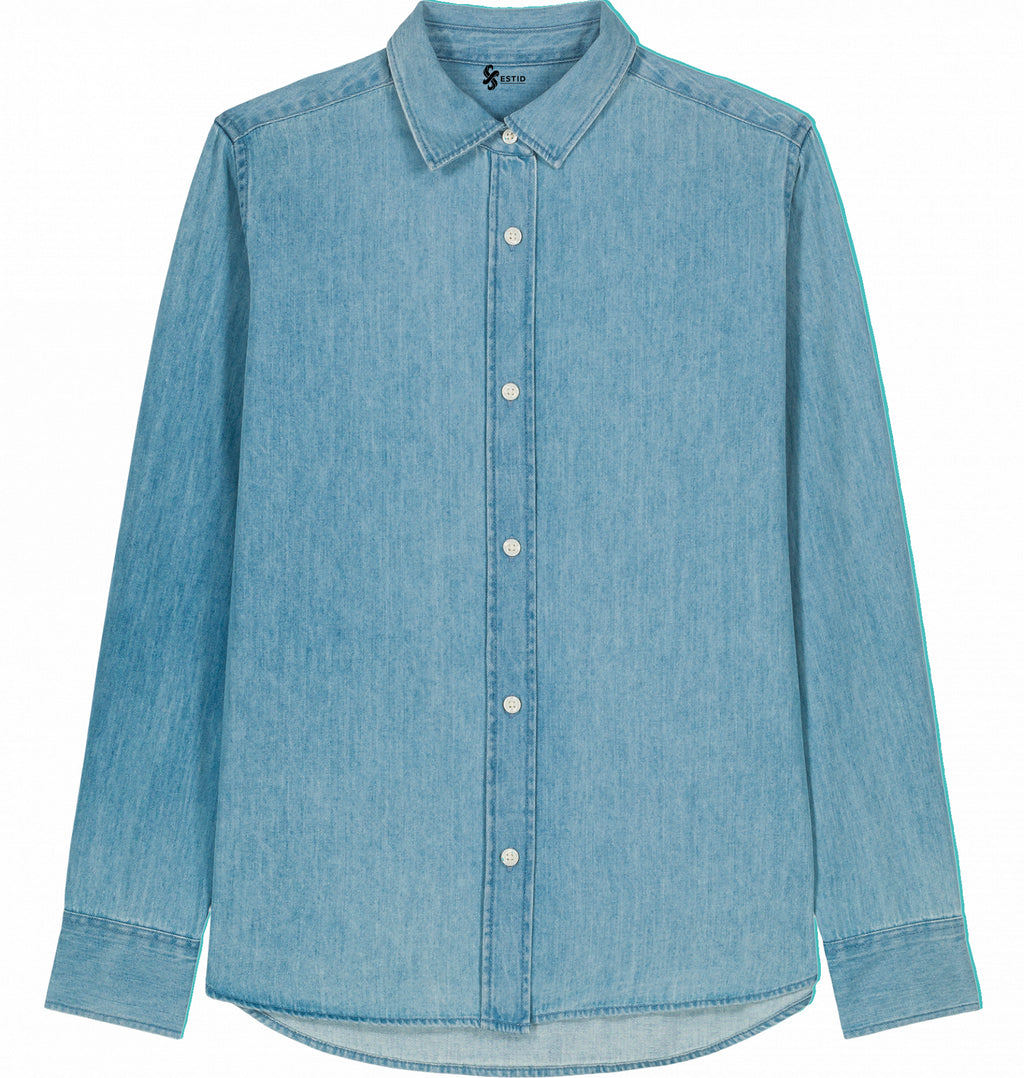 Lässiges Damen Jeanshemd Langarm | Casual Denim Style