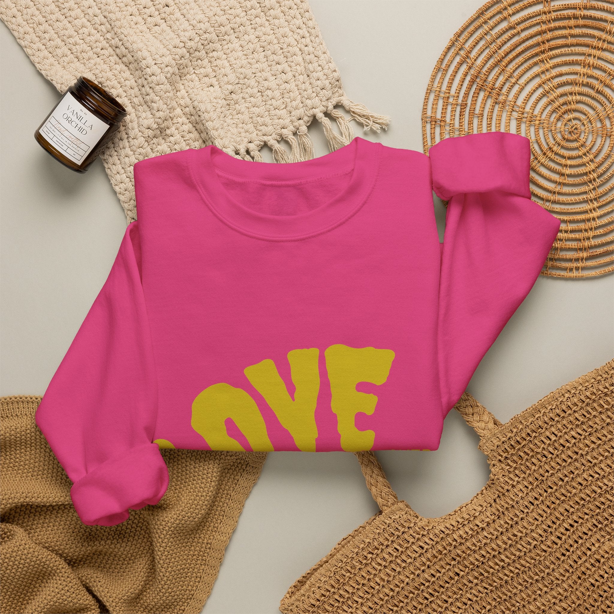 Damen Oversized Pullover mit Statement-Print