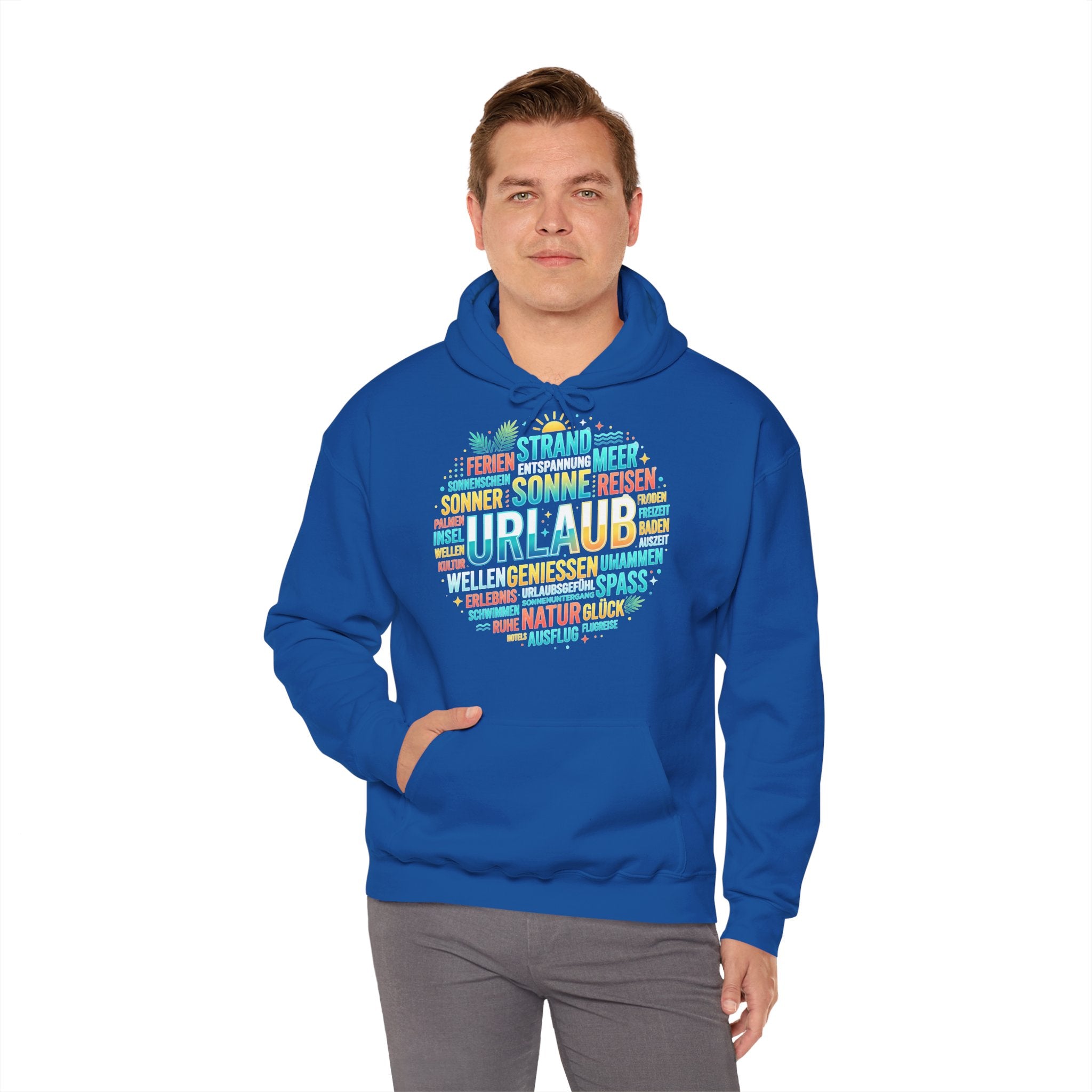 Urlaub Hoodie – Tropischer Palm Sunset Kapuzenpullover