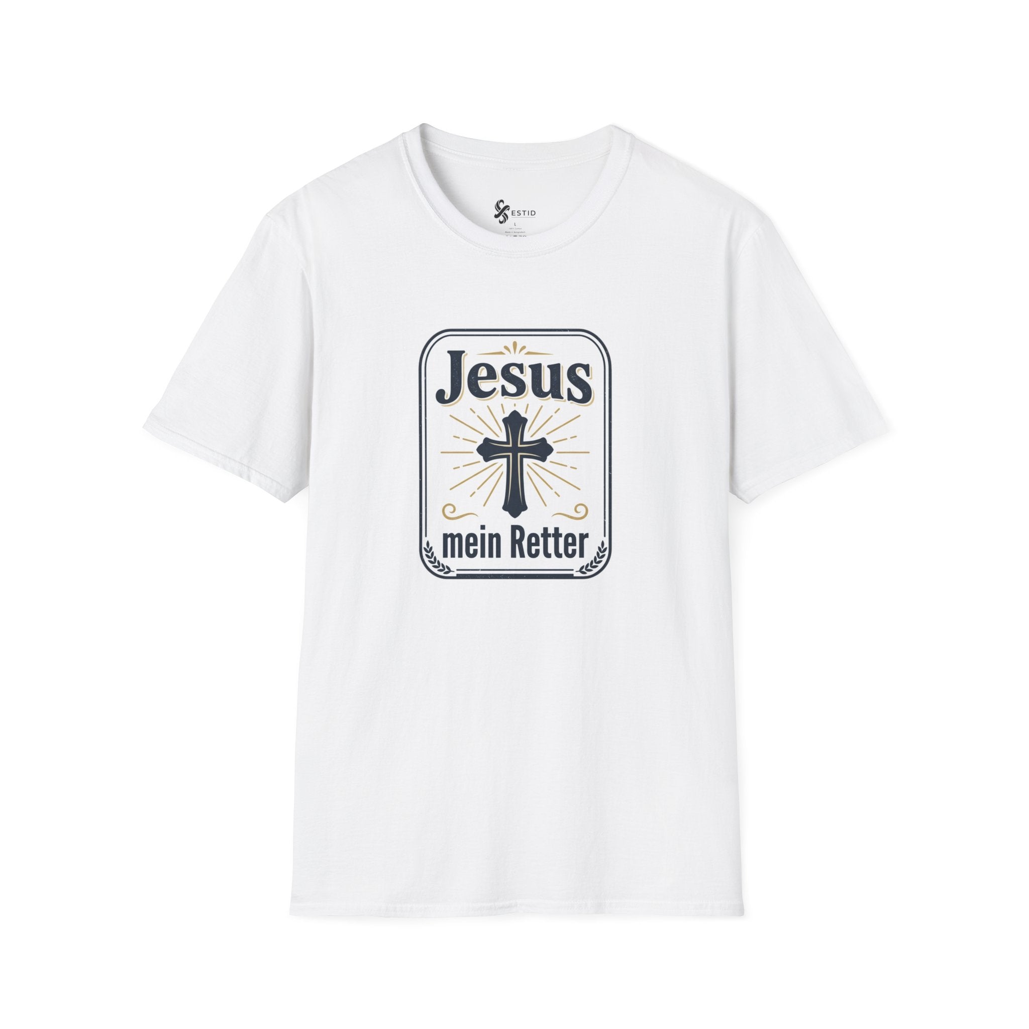 Unisex T-Shirt mit Aufschrift "Jesus mein Retter" ESTID Ansicht 3 – T-Shirt – ESTID