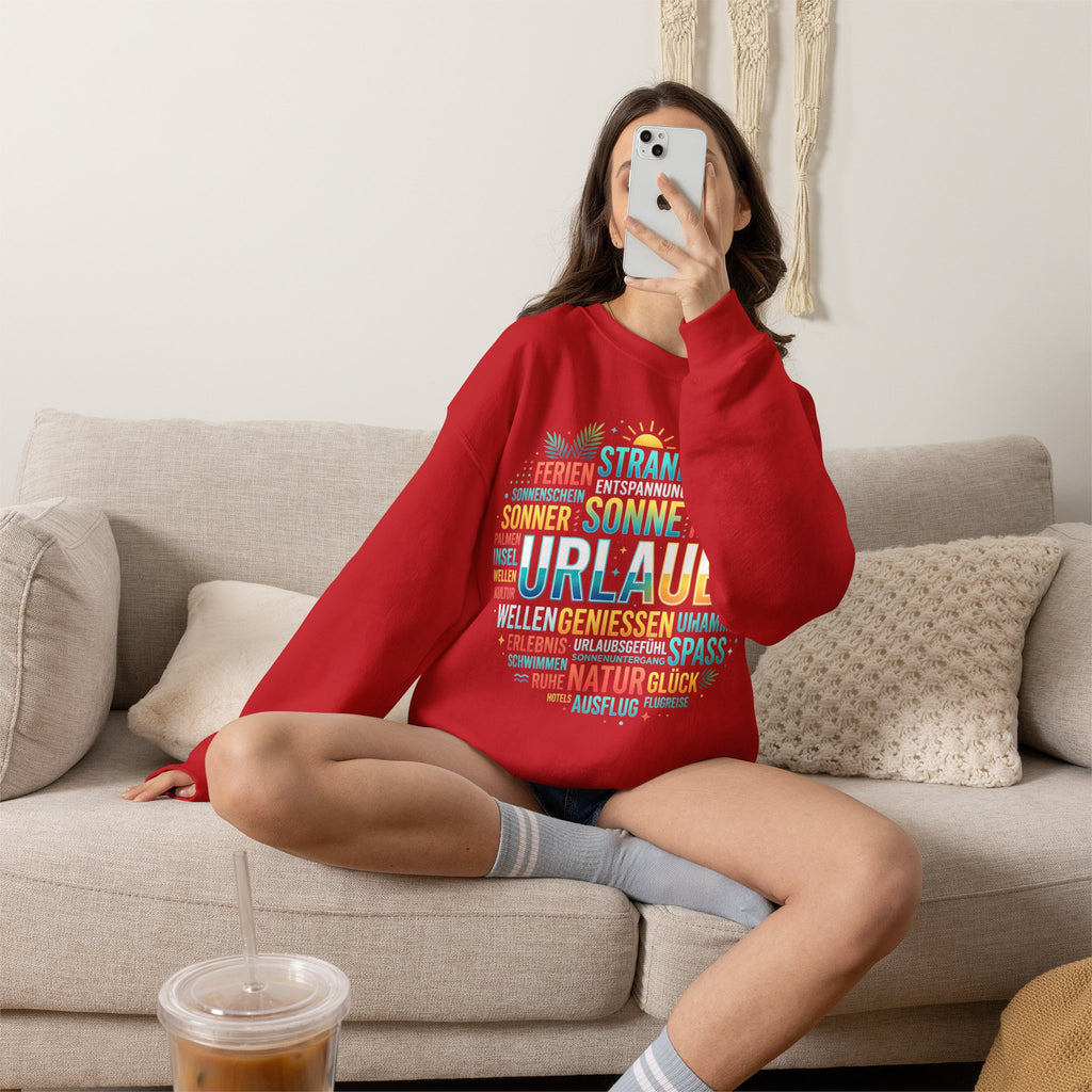 Tropical Palm Sunset Sweatshirt – Beach Vacation Crewneck