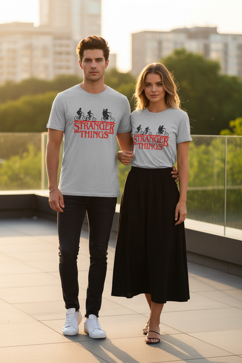 ESTID Unisex Shirt | Stranger Things Retro-Print Ansicht 3 – T-Shirt – ESTID