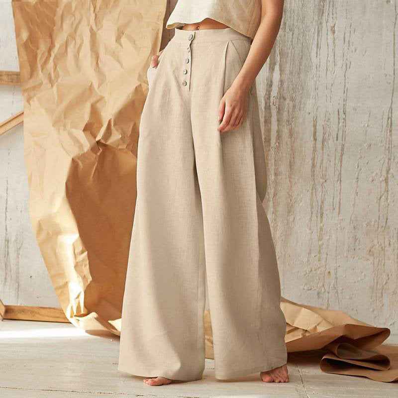 Elegante Wide-Leg Stoffhose Ansicht 3 – hosen – ESTID