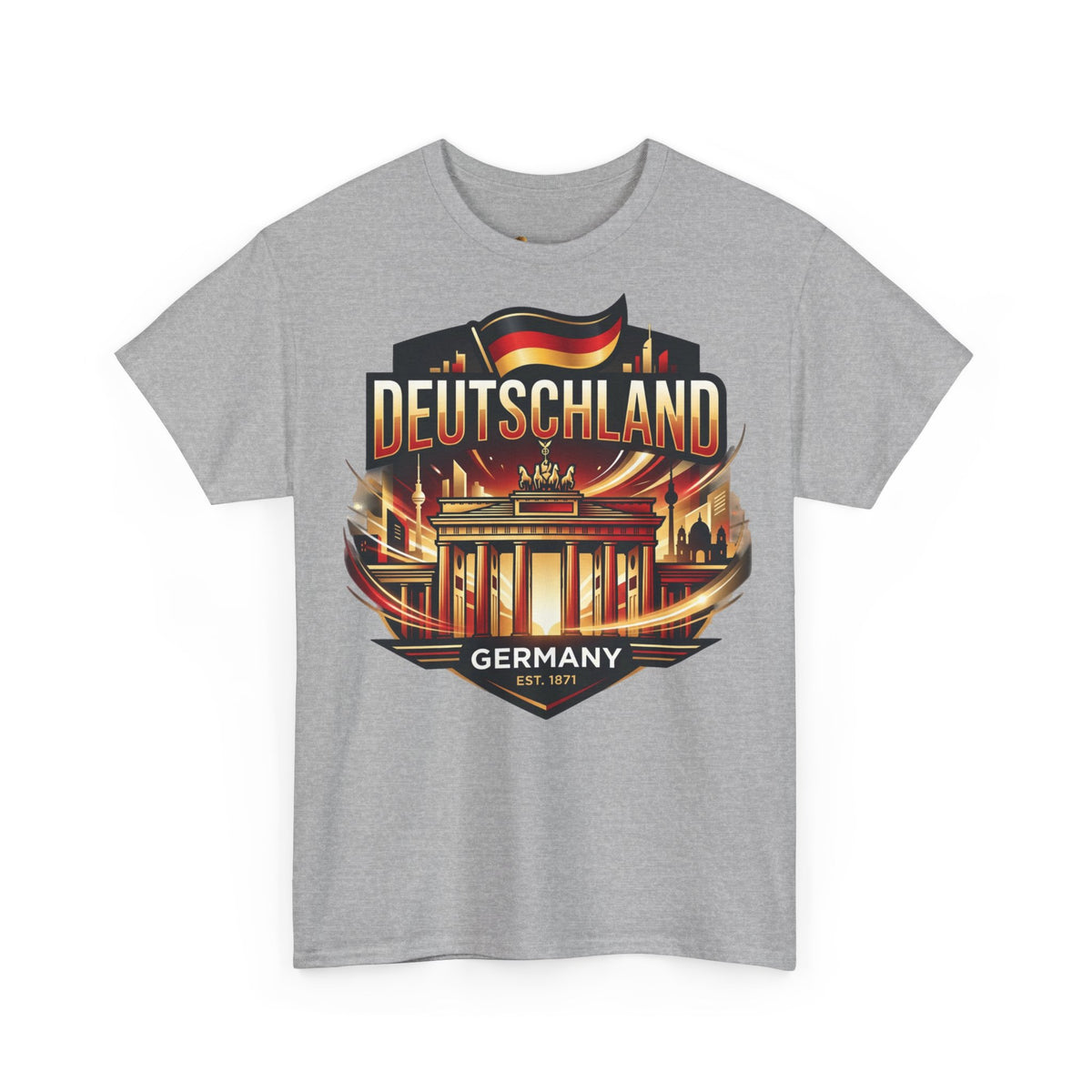 Deutschland Vintage Brandenburg-Tor T-Shirt – Reise-, Fußball- und Heimatstolz Ansicht 3 – T-Shirt – ESTID