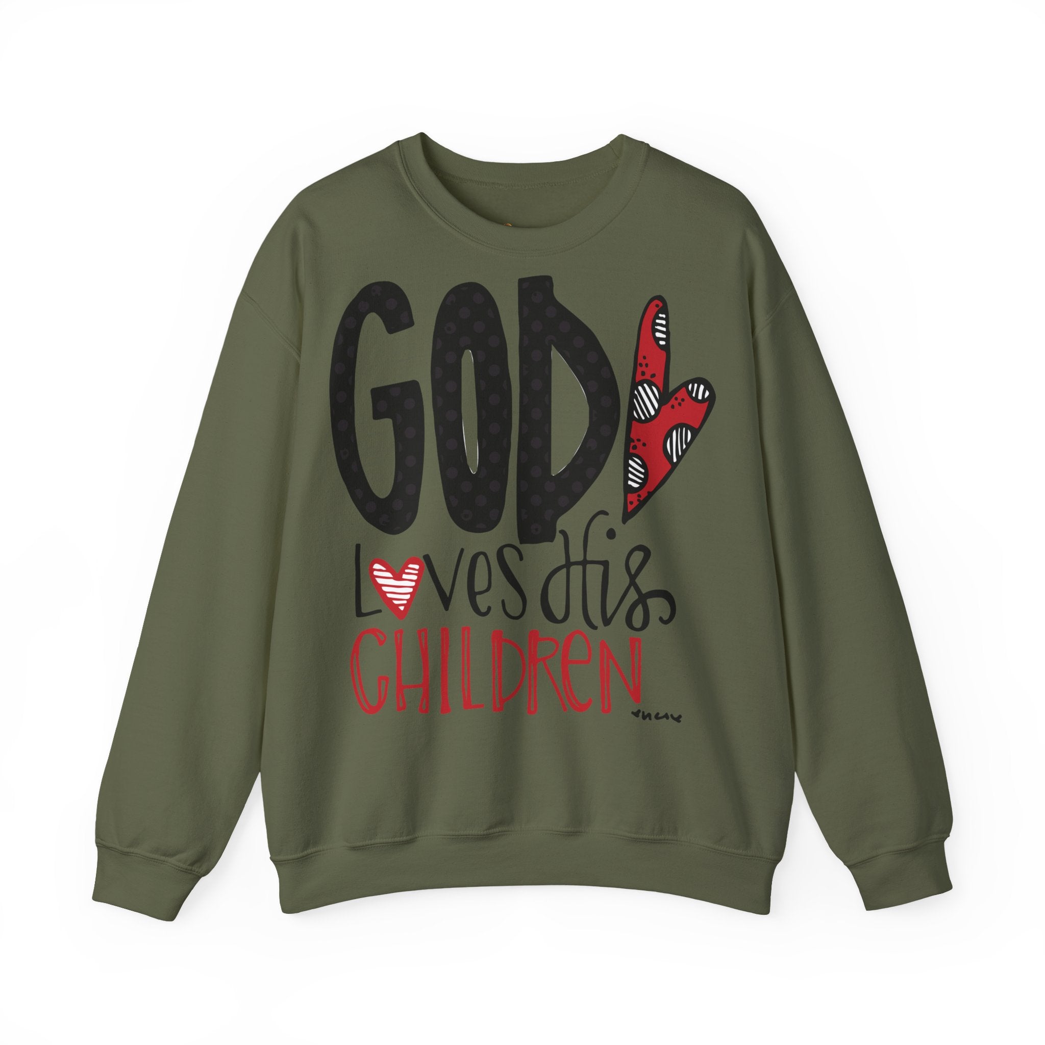 Gott liebt Seine Kinder Sweatshirt – Faith-Crewneck für Kinder und Familie Ansicht 11 – Sweatshirt – ESTID