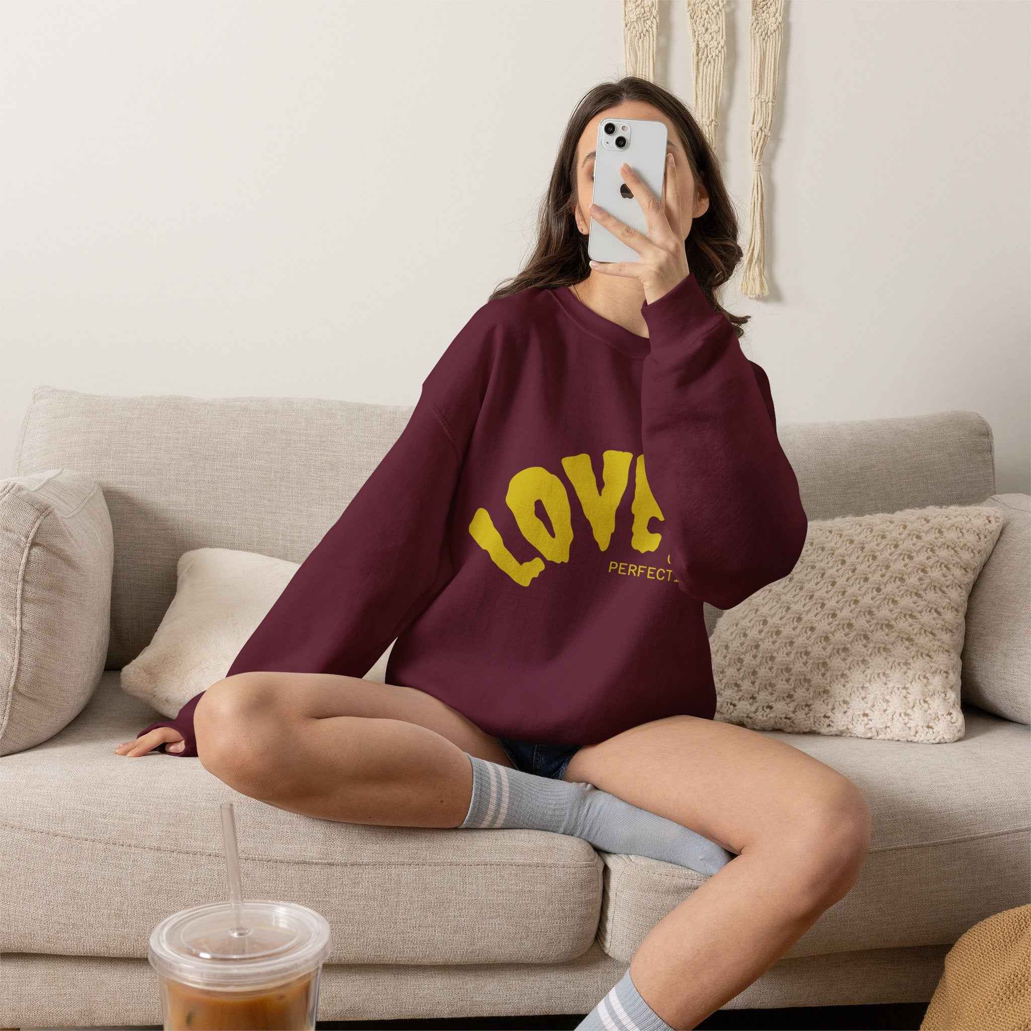 Damen Oversized Pullover mit Statement-Print Ansicht 4 – Sweatshirt – ESTID