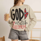 Gott liebt Seine Kinder Sweatshirt – Faith-Crewneck für Kinder und Familie